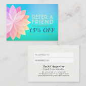 YOGA Instructor Referral Colorful Lotus Mandala (Voorkant / Achterkant)