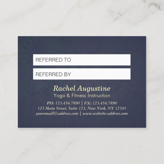 YOGA Instructor Referral Gold Mandala (Achterkant)