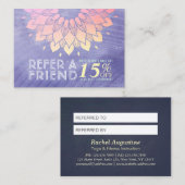 YOGA Instructor Referral Gold Mandala (Voorkant / Achterkant)