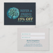 YOGA Instructor Referral Kaart Chic Black Blauwgro (Voorkant / Achterkant)