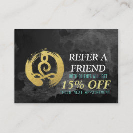 YOGA Instructor Referral Kaart Meditation Pose Zen