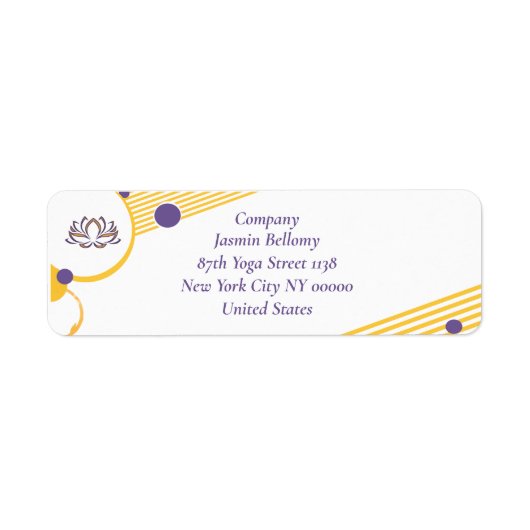 Yoga Instructor Return Address Label (Voorkant)