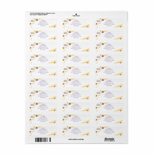 Yoga Instructor Return Address Label (Full Sheet)
