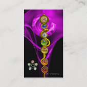 YOGA INSTRUCTOR ROD VAN ASCLEPIUS,7 CHAKRAS, roze Visitekaartje (Achterkant)