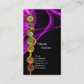 YOGA INSTRUCTOR ROD VAN ASCLEPIUS,7 CHAKRAS, roze Visitekaartje (Voorkant)