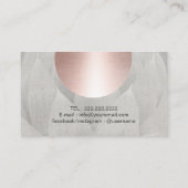 Yoga Instructor Roos Gold Circle Lotus Linen Visitekaartje (Achterkant)