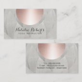 Yoga Instructor Roos Gold Circle Lotus Linen Visitekaartje (Voorkant / Achterkant)