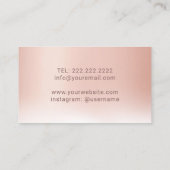 Yoga Instructor Roos Gold Lotus Floral Elegant Visitekaartje (Achterkant)