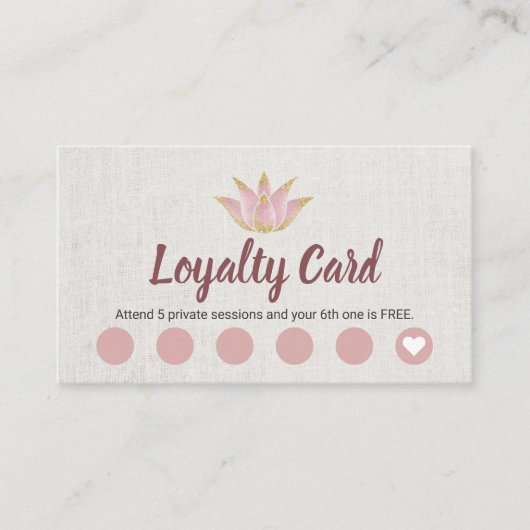 Yoga Instructor Roos Gold Lotus Flower Loyalty (Voorkant)