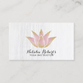 Yoga Instructor Roos Gold Lotus Flower Salon Spa Visitekaartje (Voorkant)