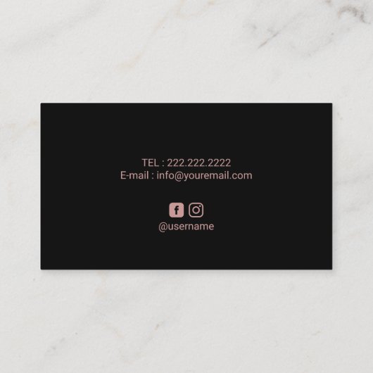 Yoga Instructor Roos Gold Mandala Flower Visitekaartje (Achterkant)