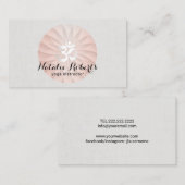 Yoga Instructor Roos Gold Spiral Lotus Om Visitekaartje (Voorkant / Achterkant)