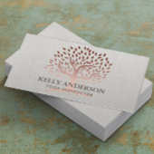 Yoga Instructor Roos Gold Tree Elegant Linen Visitekaartje