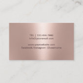 Yoga Instructor Roos Gold Tree Elegant Visitekaartje (Achterkant)