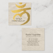 Yoga Instructor Root Chakra Muladhara Mantra LAM Vierkante Visitekaartje (Voorkant / Achterkant)