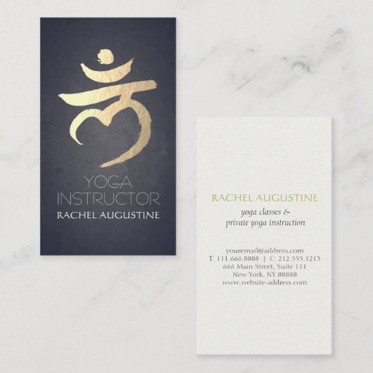 Yoga Instructor Root Chakra Muladhara Mantra LAM Visitekaartje (Voorkant / Achterkant)