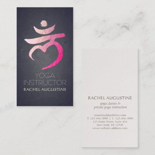 Yoga Instructor Root Chakra Muladhara Mantra LAM Visitekaartje (Voorkant / Achterkant)