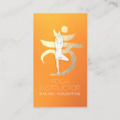 Yoga Instructor Root Chakra Symbol Meditation Pose Visitekaartje (Voorkant)