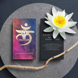 Yoga Instructor Root Chakra Symbol Meditation Pose Visitekaartje