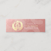 Yoga Instructor Silver Gold Meditation Pose ZEN OM Mini Visitekaartje (Voorkant)