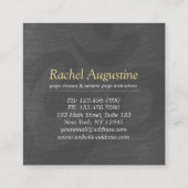 Yoga Instructor Silver Gold Meditation Pose ZEN OM Vierkante Visitekaartje (Achterkant)