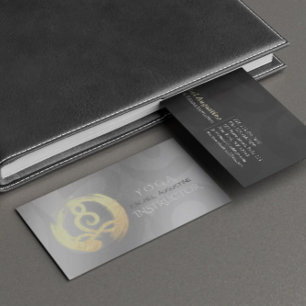 Yoga Instructor Silver Gold Meditation Pose ZEN OM Visitekaartje