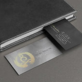 Yoga Instructor Silver Gold Meditation Pose ZEN OM Visitekaartje