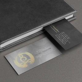 Yoga Instructor Silver Gold Meditation Pose ZEN OM Visitekaartje