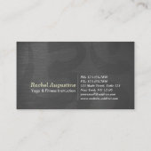 Yoga Instructor Silver Gold Meditation Pose ZEN OM Visitekaartje (Achterkant)