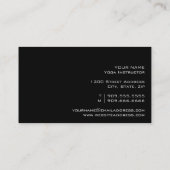 YOGA Instructor Simple & Plain Visitekaartje (Achterkant)