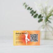 Yoga Instructor Sjablonen Visitekaartje (Staand voorkant)