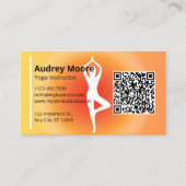 Yoga Instructor Sjablonen Visitekaartje (Voorkant)