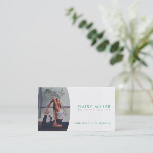 Yoga Instructor Slogans Visitekaartjes (Staand voorkant)