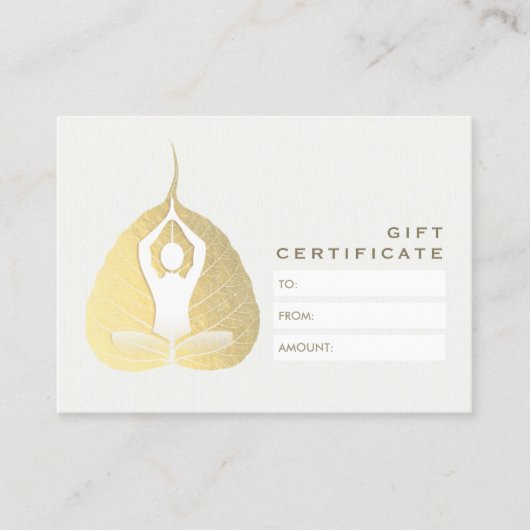 YOGA Instructor Studio Cadeaucertificaat Bodhi Lea Kortingskaartje (Voorkant)