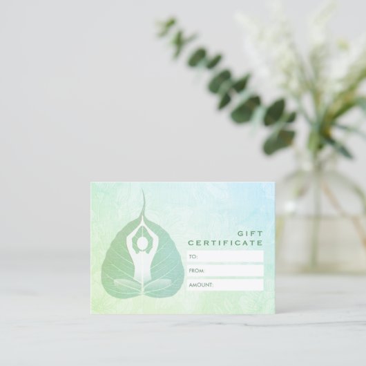 YOGA Instructor Studio Cadeaucertificaat Bodhi Lea Kortingskaartje (Staand voorkant)