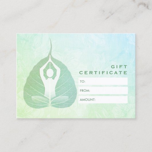 YOGA Instructor Studio Cadeaucertificaat Bodhi Lea Kortingskaartje (Voorkant)