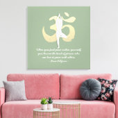 Yoga Instructor Studio citeert boomstructuur met O Canvas Afdruk (Insitu (Woonkamer))