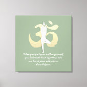 Yoga Instructor Studio citeert boomstructuur met O Canvas Afdruk (Voorkant)