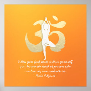 Yoga Instructor Studio citeert boomstructuur met O Poster