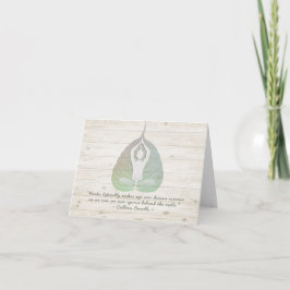 Yoga Instructor Studio Meditation Bodhi Leaf Quote Kaart