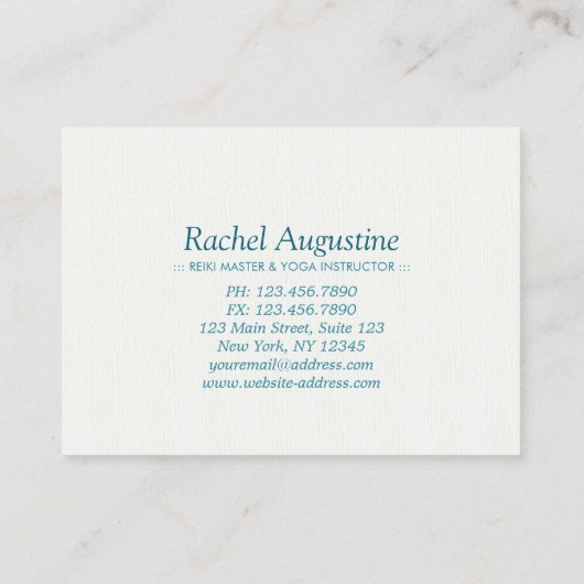 Yoga Instructor Studio Meditation Cadeaubon Kortingskaartje (Achterkant)