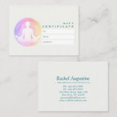 Yoga Instructor Studio Meditation Cadeaubon Kortingskaartje (Voorkant / Achterkant)