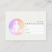 Yoga Instructor Studio Meditation Cadeaubon Kortingskaartje (Voorkant)