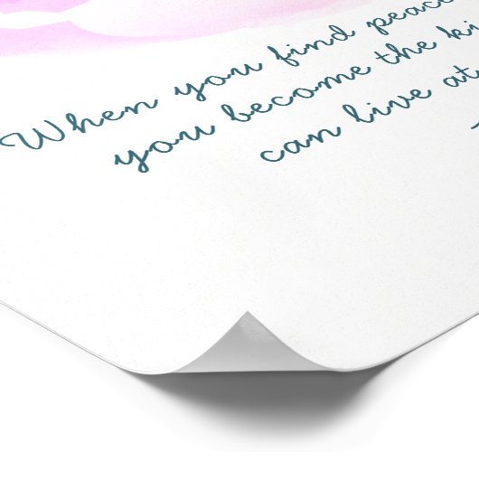 Yoga Instructor Studio Meditation Easy Pose-offert Poster (Hoek)