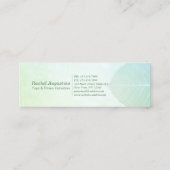 Yoga Instructor Studio Meditation Pose Bodhi Leaf Mini Visitekaartje (Achterkant)