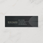 Yoga Instructor Studio Meditation Pose Bodhi Leaf Mini Visitekaartje (Achterkant)