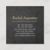 Yoga Instructor Studio Meditation Pose Bodhi Leaf Vierkante Visitekaartje (Achterkant)