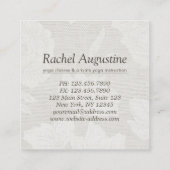 Yoga Instructor Studio Meditation Pose Bodhi Leaf Vierkante Visitekaartje (Achterkant)