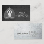 Yoga Instructor Studio Meditation Pose Bodhi Leaf Visitekaartje (Voorkant / Achterkant)