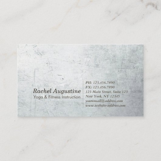 Yoga Instructor Studio Meditation Pose Bodhi Leaf Visitekaartje (Achterkant)